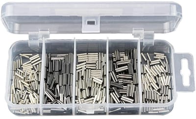 Dailygoods- Krimpmouwen 500 Stuks - Koperen Barrel - Draadkabel Connector - Vislijn Tuigage - Corrosiebestendig - Hoogwaardig Materiaal - Connectoren