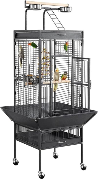 Core® Kamervoliere - Vogelvoliere - Voliere - Zwart - 66cm x 46cm x 156cm