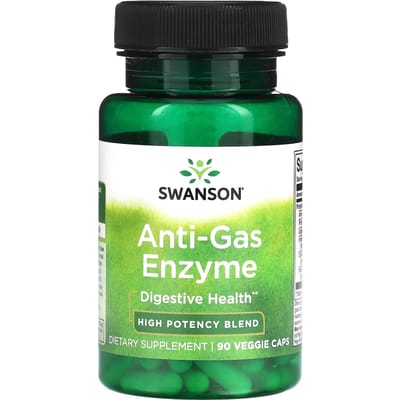 Anti-Gas Enzymen, Hoge Potentie Mix, 90 Veggie Capsules