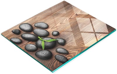 Multifunctionele decoratieve glazen keukenplank/spastenen 60x52 cm