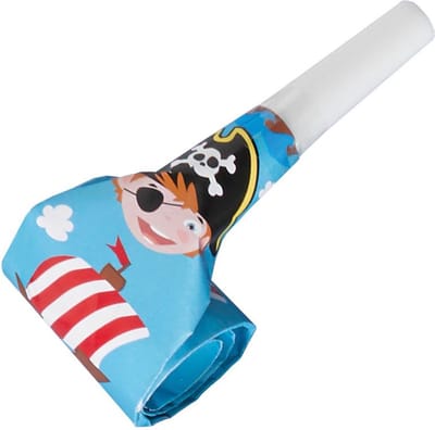 RIETHMULLER - 8 Piraten toeters "Kleine Matroos" voor kinderfeestjes