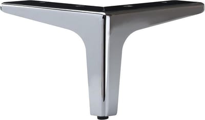 FLE - Stalen meubelpoot chroom hoek 13,5 bij 13,5 cm en hoogte 10 cm