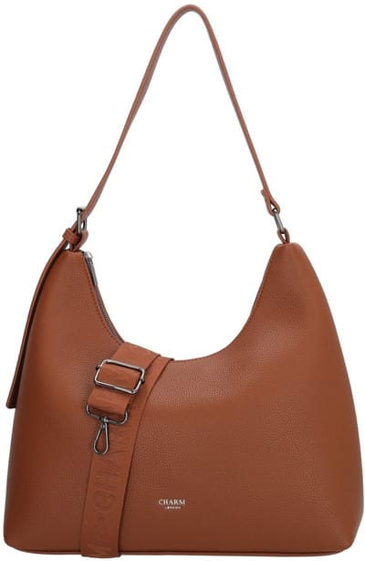 Charm London Montmartre Schoudertas - Buidel - Hobo - Crossbody - Cognac