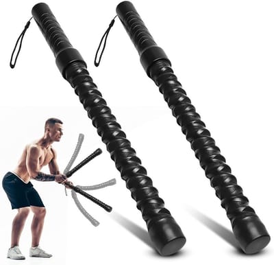 SnelShoppen - 2 stuks Battle Ropes, draagbare gewogen touwen zonder touw, robuuste power ropes, stil, ruimtebesparend, touwloze vechttouwen voor HIIT,
