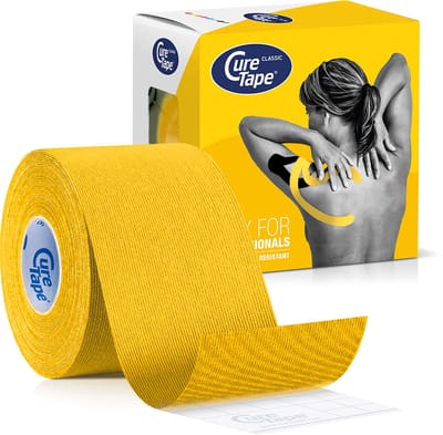 CureTape® Classic - Geel - Kinesiotape - 5 cm x 5 m - 1 rol - Elastische tape - FysioTape - Kinesiologie Tape - Cure Tape