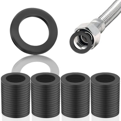 Set van 60 Douche Slangafdichtingen, 1/2 Inch, Zwarte Rubber, Geschikt voor Douche en Tuinkranen, Waterdicht en Duurzaam