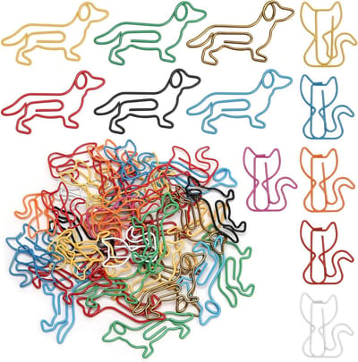 Paperclips - Klemmen Clips - Documenten Organiseren - Leuke Vormgeving - 60 Stuks - Gekleurd