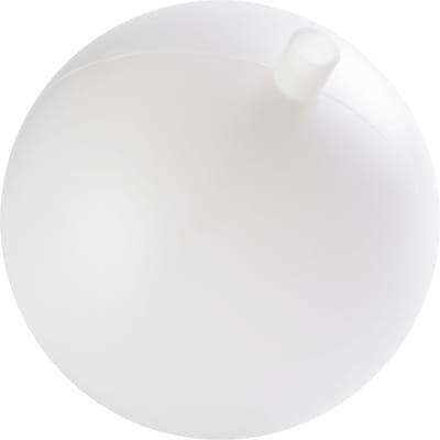 Kunststof kogel met stopcontact, wit - 15 cm