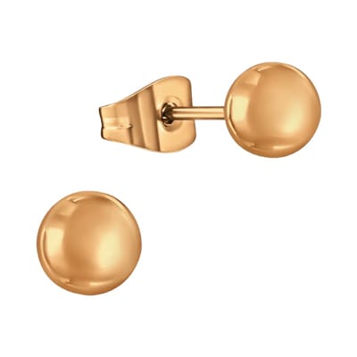 Aramat Jewels | Oorbellen | Bolletjes oorbellen – rosékleur – 5mm | | | |5mm | Staal | Kinderen, Volwassenen | Verkleurd niet