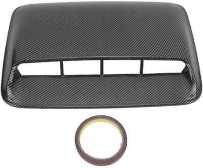 Allecto - Ventilatiecover - Carbon fiber look - Decoratieve afwerking - Universeel - Auto interieur - Geschikt voor alle voertuigen - Hood decorat