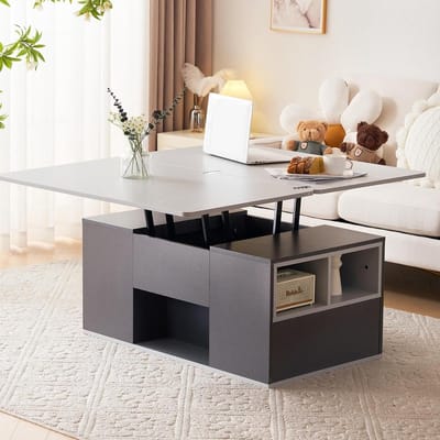 Multifunctionele salontafel - Eettafel bijzettafel - Woonkamer organiseren - In hoogte verstelbaar - 100 x 51 x 47 cm