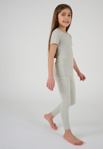 Damart - Klassiek gebreide T-shirt met korte mouwen Thermolactyl - Kinderen - Grijs - 4 JAAR
