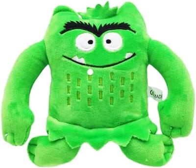 Klikkopers® - Monster Mood Knuffel - Emotie Knuffel - 15cm - Kawaii Knuffel - Kawaii Kussen - EmotieKnuffel - Groen