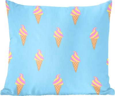 Sierkussens - Kussentjes Woonkamer - 60x60 cm - IJs - Patronen - Roze - Blauw