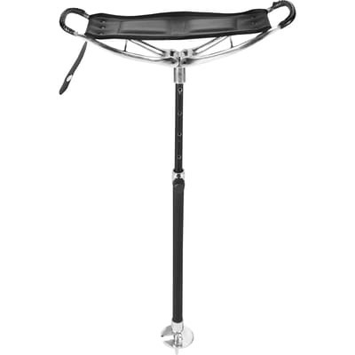 Horka - Zitstok - Aluminium met Leren Zit - Hoogte: 56 tot 74 cm