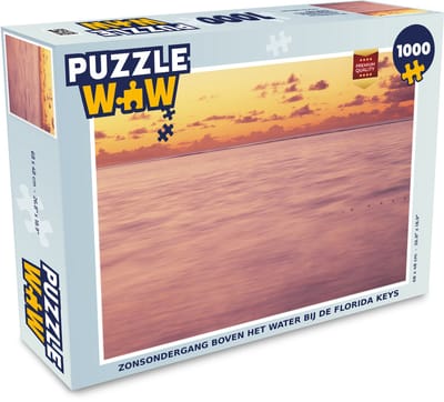 Puzzel Zonsondergang boven het water bij de Florida Keys - Legpuzzel - Puzzel 1000 stukjes volwassenen