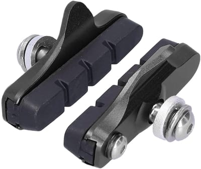 Dailygoods- Remblokken Hoogwaardig Rubber - C-remblokken - Racefiets Remblokken - Duurzaam - Licht Gebogen Ontwerp - Zandgeleidingsgroef - Fietsrem