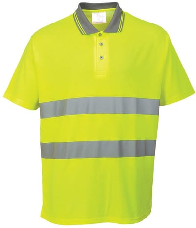 Portwest Hi-Vis Katoen Comfort Poloshirt K/M S171 - Geel - M