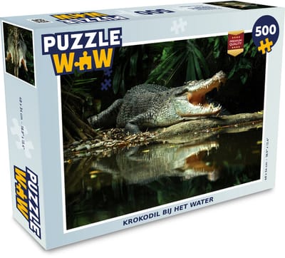 Puzzel Krokodil - Reptielen - Water - Legpuzzel - Puzzel 500 stukjes