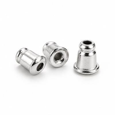 Behave Oorbel Stoppers 500 Stuks - Zilverkleur - 4mm x 4mm - Metalen Oorbel Achterkantjes