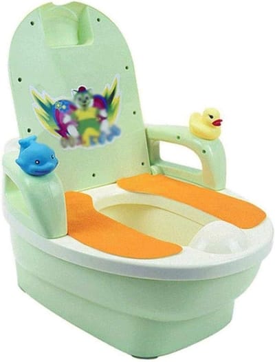 Kinder Toilet - Potty training - Zindelijkheidstraining - Verwijderbare pot - Compact ontwerp - Zilver
