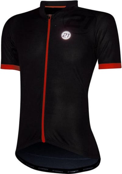 21Virages fietsshirt korte mouwen heren Troia Zwart Rood-M