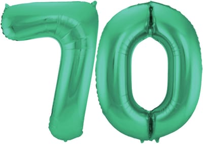 Folat Verjaardag Leeftijd folieballon - 70 jaar - groen - 86 cm - cijferballon groot