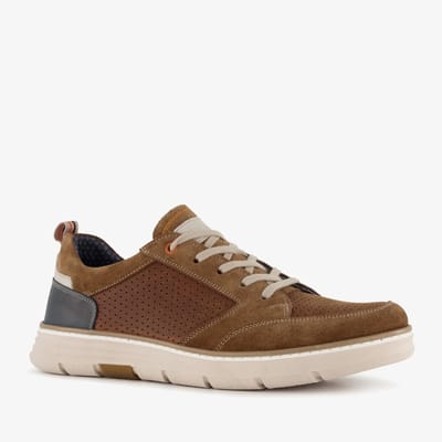 Hush Puppies suède heren sneakers bruin - Maat 40 - Extra comfort - Memory Foam