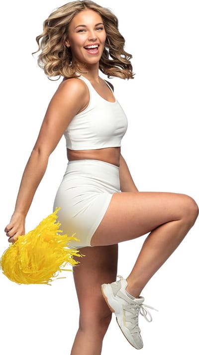 Boland - Pompom geel Geel - Volwassenen - Unisex - Cheerleader - Sport