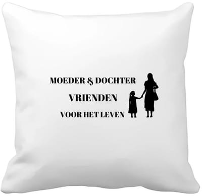 Akyol - moeder en dochter vrienden voor het leven Kussen hoes - Dochter - moeder/dochter - moeder cadeautjes - moederdag - verjaardag - geschenk - kado - dochter - dochter artikelen - verjaardag dochter - 40 bij 40 cm