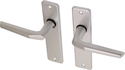 Wovar Deurkruk met schild aluminium duimmodel Blind | Per Set