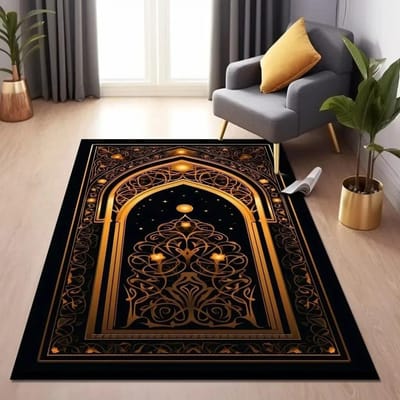 Islamitisch Moslim Qibla Gebedskleed Antislip Waterabsorberende Vloermat voor Woonkamer Slaapkamer Lounge Huisdecoratie 40x60cm white
