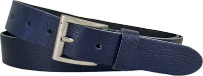 Leren Riem Dames/Heren | 3.5cm breed | Riemmaat: 85cm (totale lengte: 100cm) | 100% echt leer | Nikkelvrije gesp | Kleur: navy