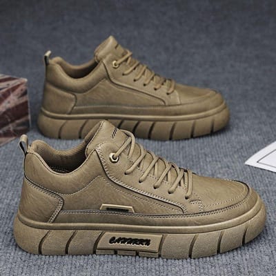 Herenschoenen Herfst Waterdicht en Antislip Kokschoenen Veelzijdige Werkbeschermingsschoenen Heren Sport- en Casual Zwarte Leren Schoenen 44 gray