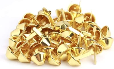 50pcs Bag Bottom Nails - 15mm Diameter Gold Tone Cone Feet voor Handbag Rivets - Leer Craft Materialen