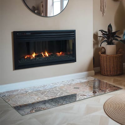 Coloray Vloerplaat Houtkachel - Plaat onder Houtkachel - 140 cm x 70 cm - Kachel Onderplaat - Grijs Vloerplaat Kachel - Verwarmingsaccessoires - Onderplaat Kachel - Houtkachel Vloerplaat - Vloerplaat Voor Kachel