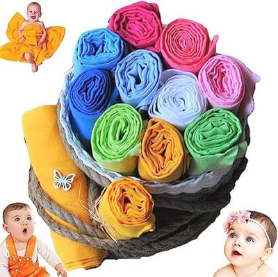 Dailygoods - Musselin spuugdoeken - Dubbel geweven katoen - 80 x 80 cm - Cadeau voor pasgeborenen - Unisex baby's - Verpakking van 10 stuks