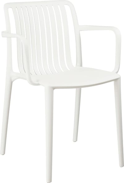 Mica Decorations Tuinstoel Paloma - 53x53x77.5 cm - Polypropyleen - Wit