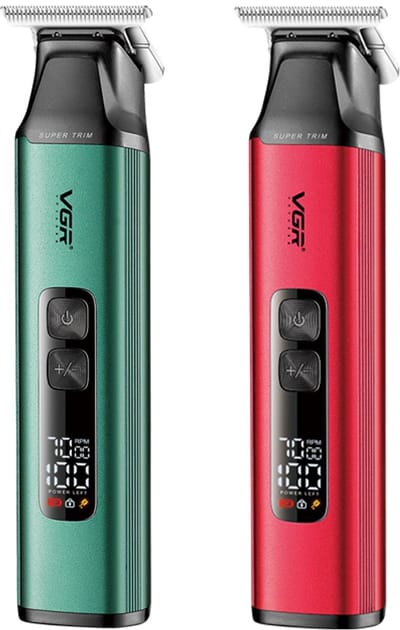 VGR V-117 Multigroomer Mannen 14-in-1 – Professionele Draadloze Trimmerset – Haartrimmer, Baardtrimmer, Bodygroomer, Neus- en Oortrimmer – USB Oplaadbaar – Groen