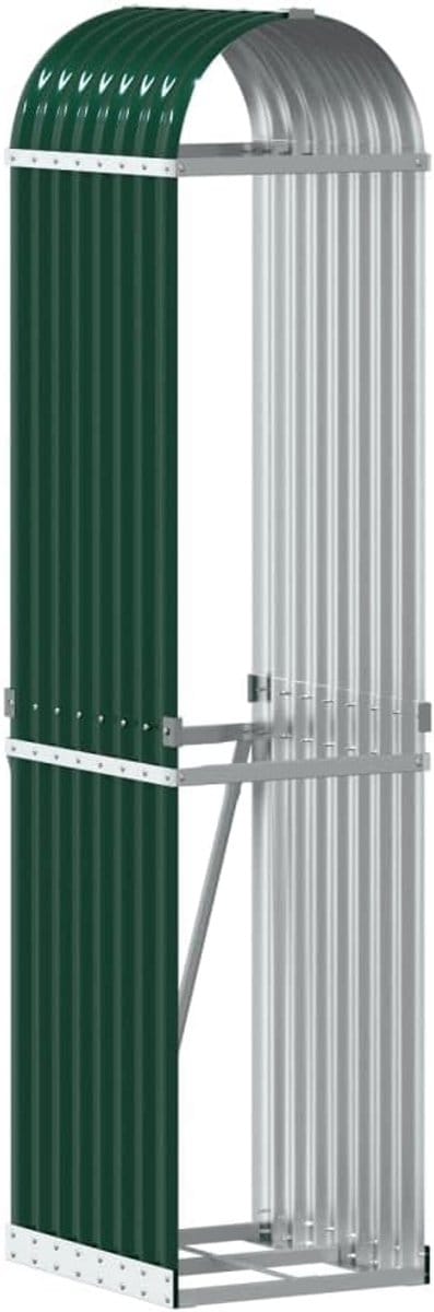 Houtopslag - Brandhoutrek - Open Haard - Stabiele Constructie - 45x40x170 cm - Groen