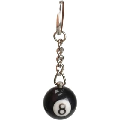 Mode Creatieve Biljart Pool Sleutelhanger Tafel Bal Sleutelhanger Geluk Zwart Nr.8 Sleutelhanger 25mm Hars Bal Sieraden Cadeau zwart