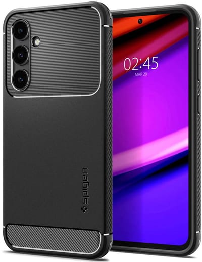Spigen Rugged Armor Hoesje voor de Samsung Galaxy S23 FE - Back Cover met Air Cushion Zwart