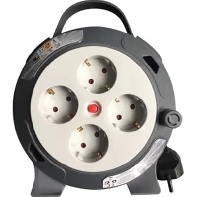 Sencys Schuko Haspel 5m 3g1.0 Grijs