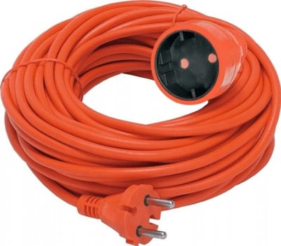 Plastrol Tuinverlengkabel Oranje - 20 meter - PVC - 2x1mm² - H05VV-F2 - Niet Geaard - IP44