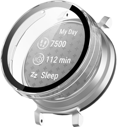 Stravo Screen protector case voor Garmin Lily 2 - Full Cover Hard Case / Beschermend Hoesje - Transparent - Garmin Smartwatch screenprotectors