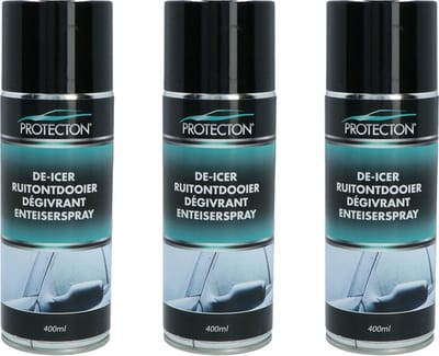Protecton Ruitenontdooier spray - 3x - voor auto - 400 ml - antivries sprays - winter/vorst/bevriezen