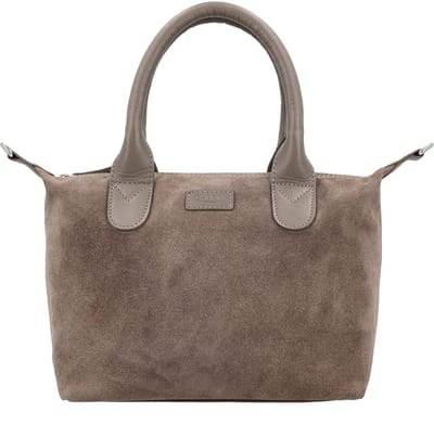 Charm London Buckingham Royale Handtas - Schoudertas - Crossbody - Suede - Leer - Dames - Leren Dames Tas - Donkertaupe