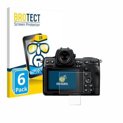 BROTECT - Screenprotector voor Nikon Z 8 (Display + Schouderdisplay) - Folie Beschermfolie transparant 6 Stuks