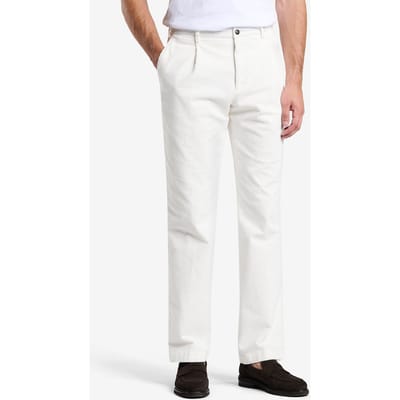 No Label Mayfair Corduroy Cotton Off White Maat: W32L32 | Chino's Outlet | Heren | Wit