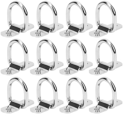 Dailygoods- Sjorring - D-ring - Corrosiebestendig - Ankerpunt - Aanhangwagenaccessoires - Breuksterkte 1.200 pond - Aanhangwagenanker